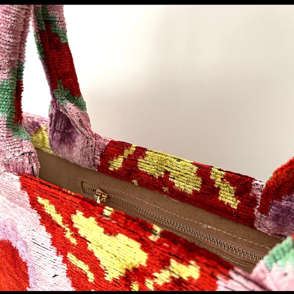 Handmade Ikat Velvet Tote - Picture 3 of 3